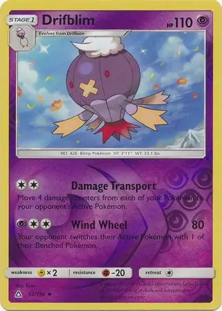 Ultra Prism Drifblim #52/156 reverse holo